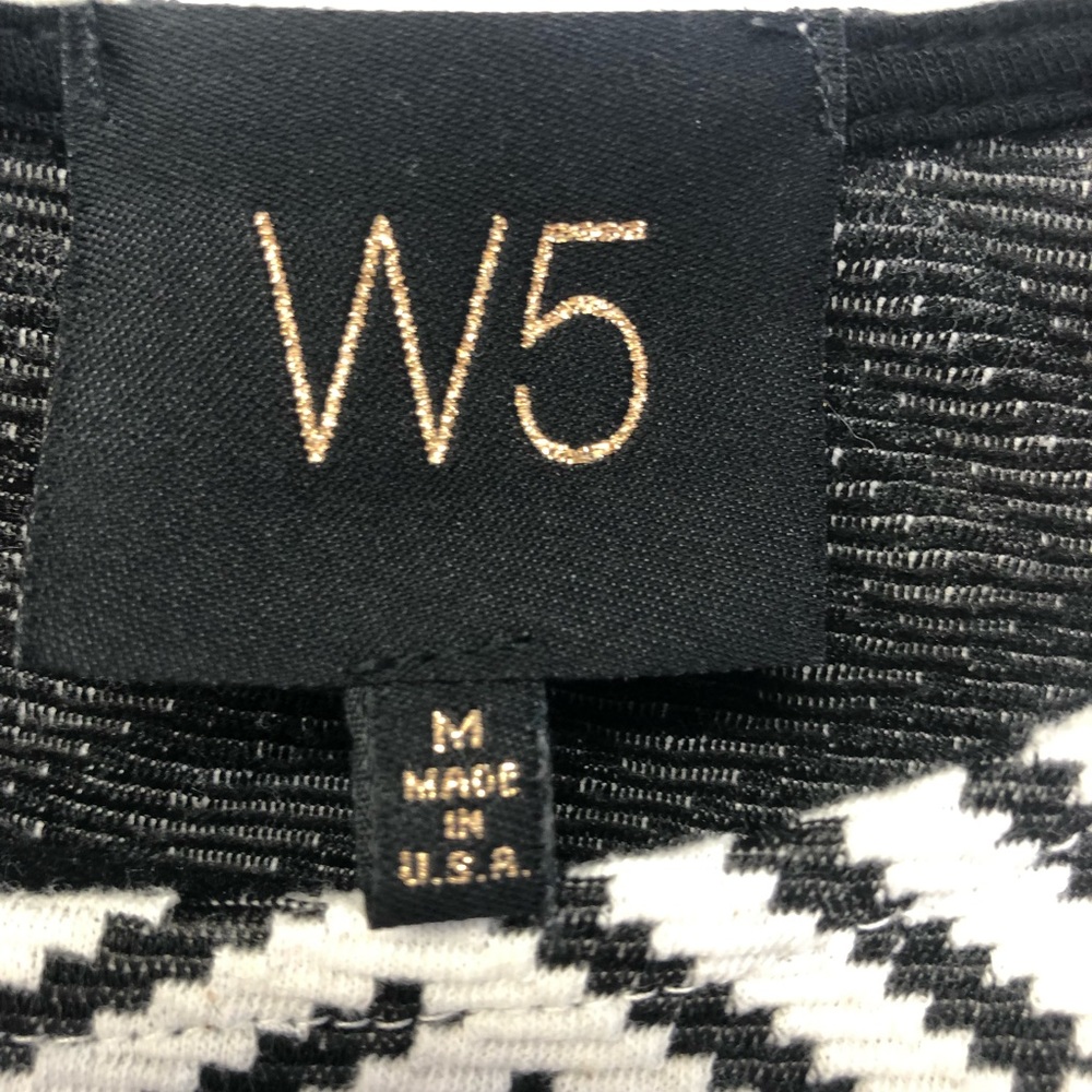 W5 Anthropologie Black/White Top Size Medium - Picture 3 of 8